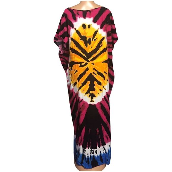 Ethnic Print Kaftan Maxi Dress - Picture 5 of 11